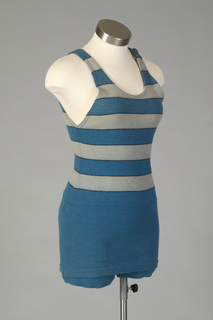 Woman's Striped Bathing Suit