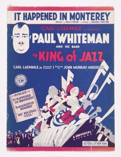 Sheet Music, It Happened in Monterey, for the Motion Picture King of Jazz