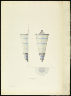 Drawing, Design for Brackets or Sconces for L. Baldridge Yacht