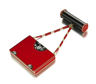 Vanity Case And Lipstick Holder, Plum Blossom