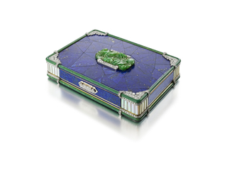 Cigarette Case, Leaf Motif