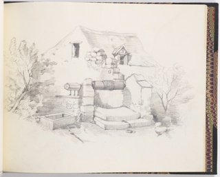 Drawing, House and Well