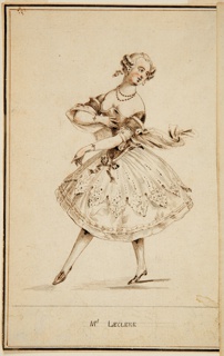 Drawing, A Ballet Dancer, Mademoiselle Leclerc