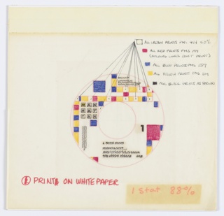 Drawing, Design for Manhattan Records Label