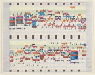 Drawing, Study 135 #3, Transcription of "Ave Maria," a Sacred Melody Adapted to the First Prelude of J. S. Bach by Charles Gounod