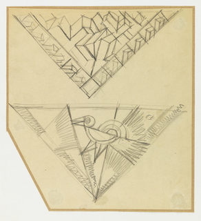 Drawing, Two Designs for Shawls