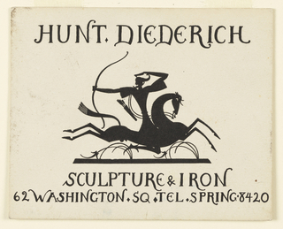 Business Card, Hunt Diederich Sculpture & Iron