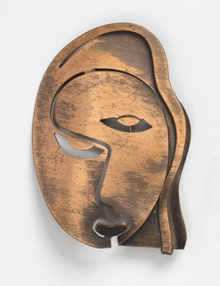 Cubist face Brooch