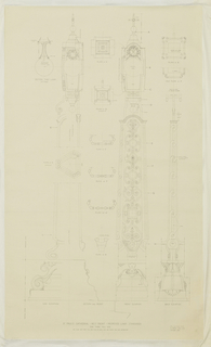Print, St. Paul's Cathedral West Front, Proposed Lamp Standards