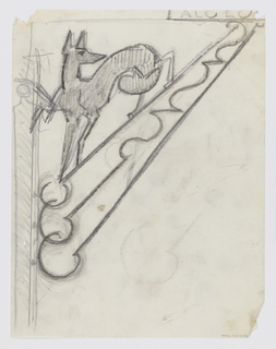 Drawing, Design for Signpost, Fox
