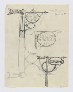 Drawing, Designs for Signpost