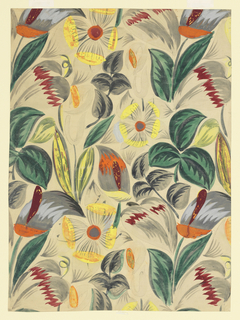 Drawing, Textile Design: Tropical Flowers