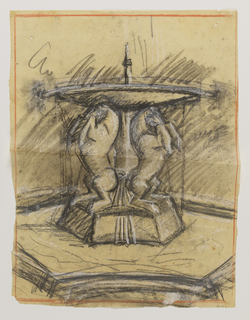 Drawing, Design for a Fountain
