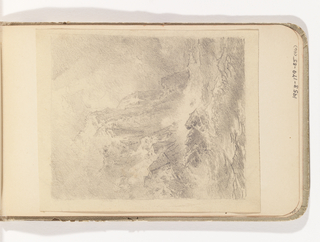 Album Page, Tall Cliffs and Storm-Churned Sea