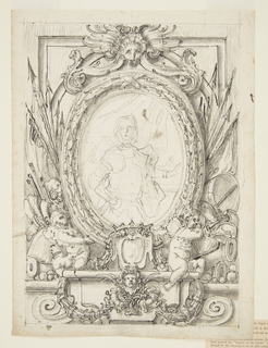 Drawing, Design for a Panel with Portrait of a Nobleman