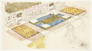 Drawing, Design for a Garden with Geometric Parterres