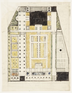 Drawing, Ground Plan of a Formal Garden