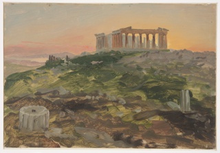 Drawing, The Parthenon at Sunset, Athens