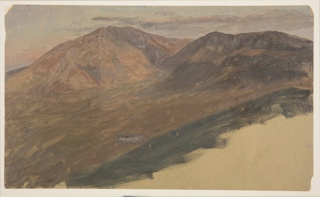 Drawing, Mt. Katahdin from Turner Mountain, Maine