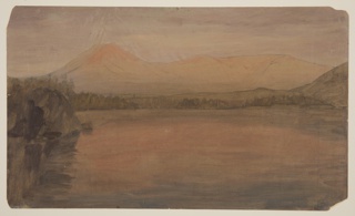 Drawing, Mt. Katahdin at Sunrise, from Katahdin Lake, Maine