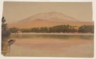 Drawing, Mt. Katahdin from Upper Togue Pond, Maine