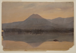 Drawing, Mt. Katahdin at Sunrise, from Katahdin Lake, Maine