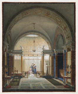 Drawing, Bathroom and Boudoir Interior