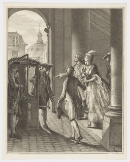 Print, Les Précautions (The Precautions), from Le Monument du Costume