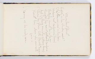 Sketchbook Folio, Sketchbook Page: Page of Poetry