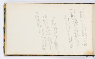 Sketchbook Folio, Sketchbook Page: Columns of Numbers