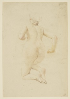 Drawing, Study for a kneeling woman, “Vintage Festival,” Mendelssohn Glee Club, New York, NY