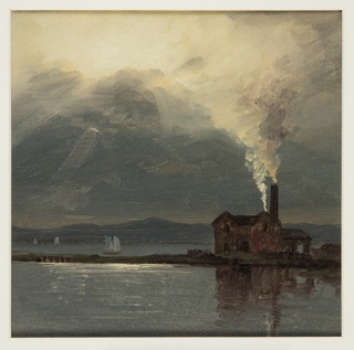 Drawing, Hudson River with Factory