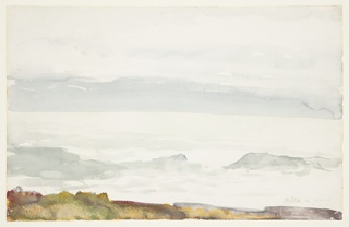Drawing, Ocean Seen from a Cliff, Prout's Neck, Maine
