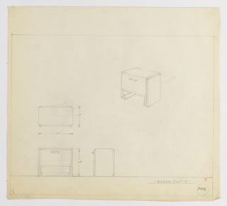 Drawing, Design for End Table with Drawer