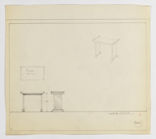 Drawing, Design for End Table