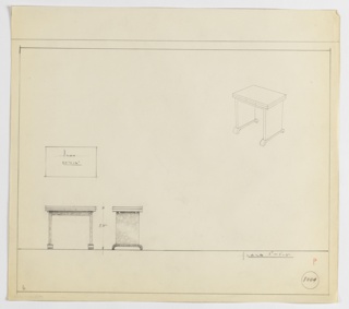 Drawing, Design for End Table
