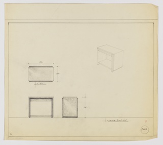 Drawing, Design for End Table