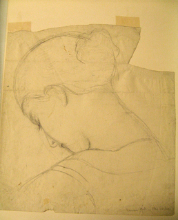 Drawing, Study for "Roman Girl", Head of a Woman