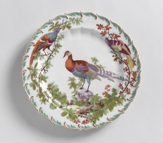 Plate with "Disheveled Birds" (One of Thirteen) Plate