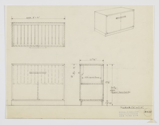 Drawing, Design for Record Storage Cabinet