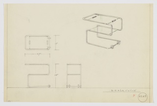 Drawing, Design for Portable Serving Cart