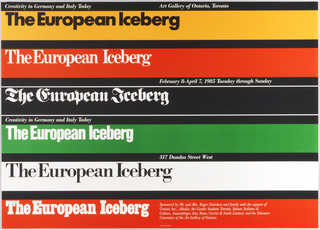 Poster, Creativity in Germany and Italy Today:  The European Iceberg