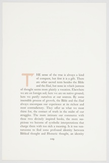 Print, Sample Page of On The Iliad