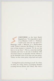 Print, Sample Page of On The Iliad