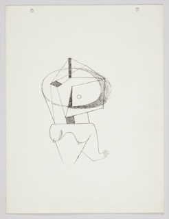 Drawing, Study of an Abstract Figural Bust