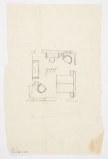 Drawing, Design for Guest Room Layout, Harold S. Anderson House, 737 Sarbonne Road, Bel Air, CA