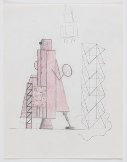 Drawing, Design for Unidentified Object in Robot Form