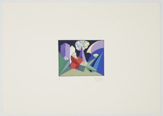 Print, Fuochi d'Artifico (Bozzeto) [Sketch for "Fireworks"] from "Progetti Scenici per 'Sintesi Futuriste'" Portfolio