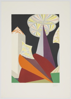 Print, Fuochi D'Artificio (particolare) (Fireworks, Detail), Progetti scenici per "sintesi futuriste" 1915/1925 (Set Designs for Futurist Syntheses 1915/1925)