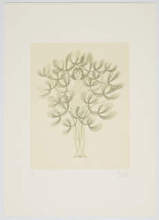 Print, Sintesi Di Primavera, Donna Albero, from "Progetti Scenici per 'Sintesi Futuriste'" Portfolio, Lady Tree, Spring Syntheses